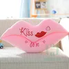 HI CE Kiss me Love Lips Hold Pillow Valentine Gift with Valentine's day card