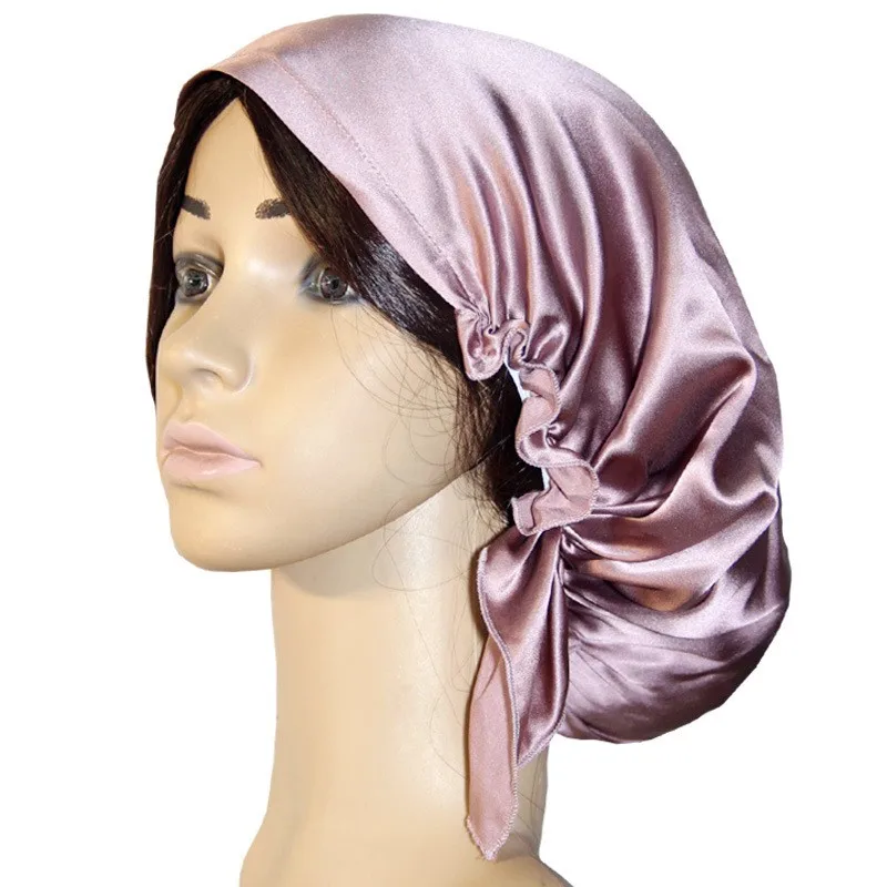 19mm 22mm 25mm Pure Silk Sleep Night Cap Silk Bonnet With Lace