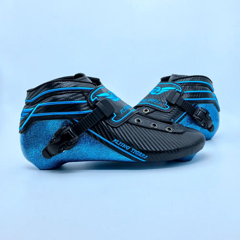 Good Quality Professional Sky Blue Carbon Fiber Roller Inline Speed