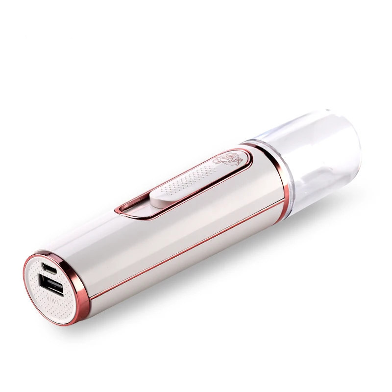 

Factory price Mini USB Handheld face humidifier automatic facial spray, White