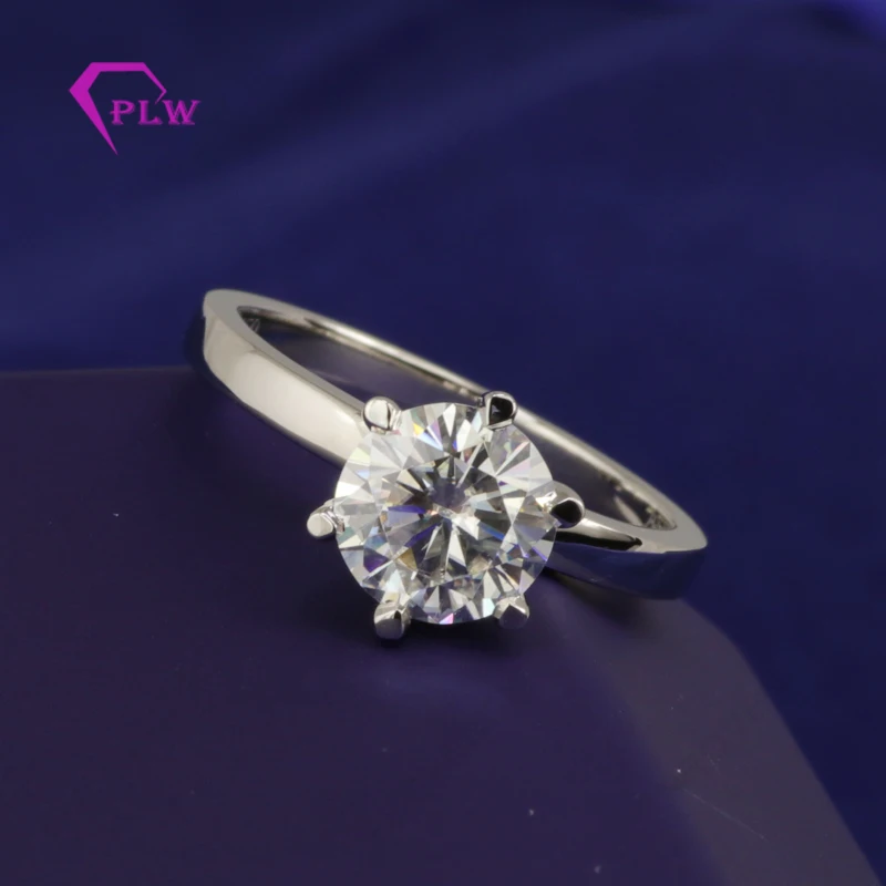 

18k white gold 4 carat moissanite round diamond engagement ring prices, White gold;rose gold;and yellow gold