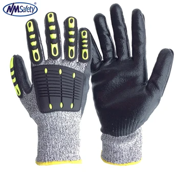 Nmsafety Hi-vis Impact Work Gloves,oil And Gas Resistant Safety Gloves 