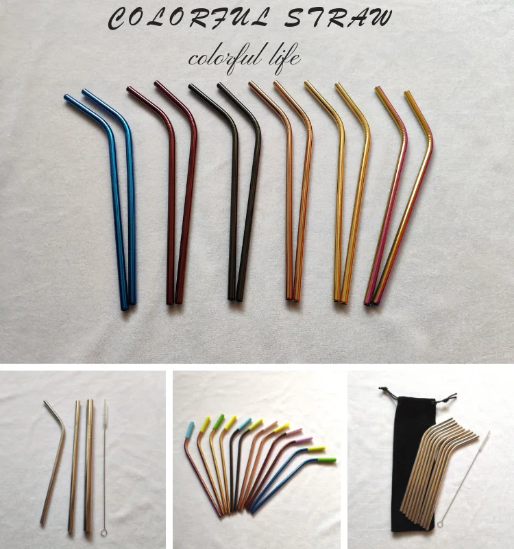 Amazon Reusable Replacement Metal Drinking Straws Stainless Steel