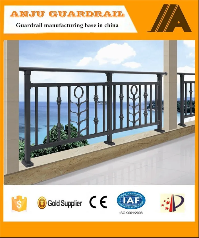 2015 el mejor precio de acero barandillas de los balcones de diseños