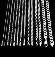 

pure 925 Silver jewelry Sterling Cuban Link Chain Cuban Necklace