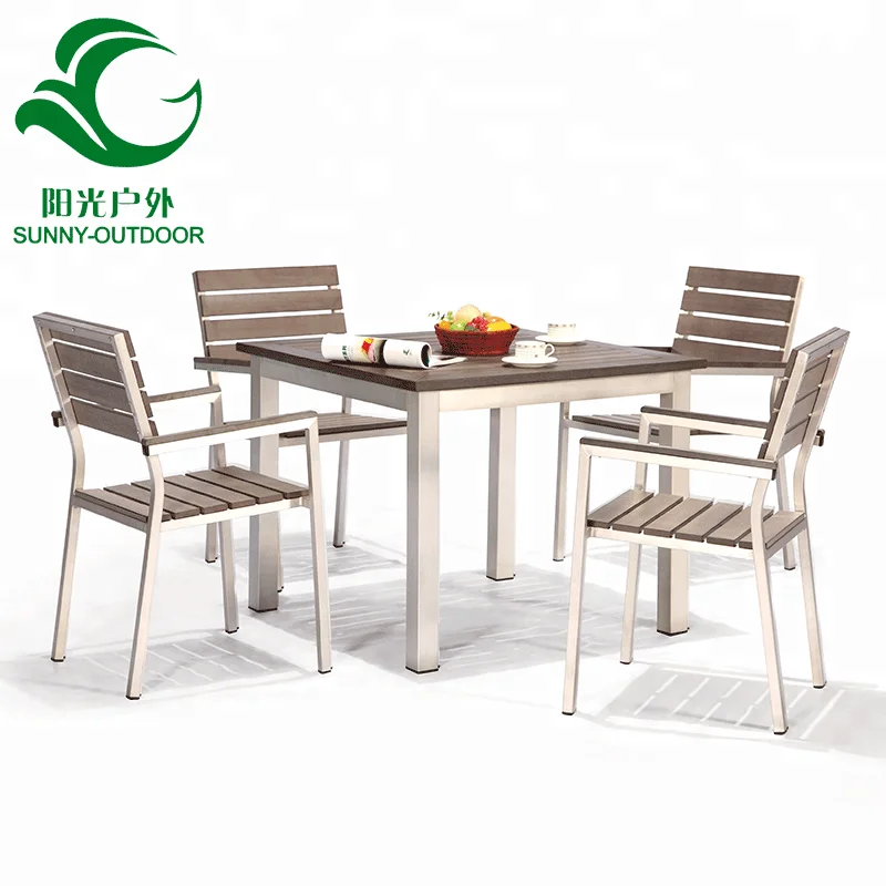 Patio Furniture Outdoor Plastic Wood Aluminium Malaysian Dining Table And Chairs Set For Restaurant Buy Cheap Plastic Tables And Chairs Malaysian Wood Dining Table Sets Used Restaurant Furniture Outdoor Product On Alibaba Com