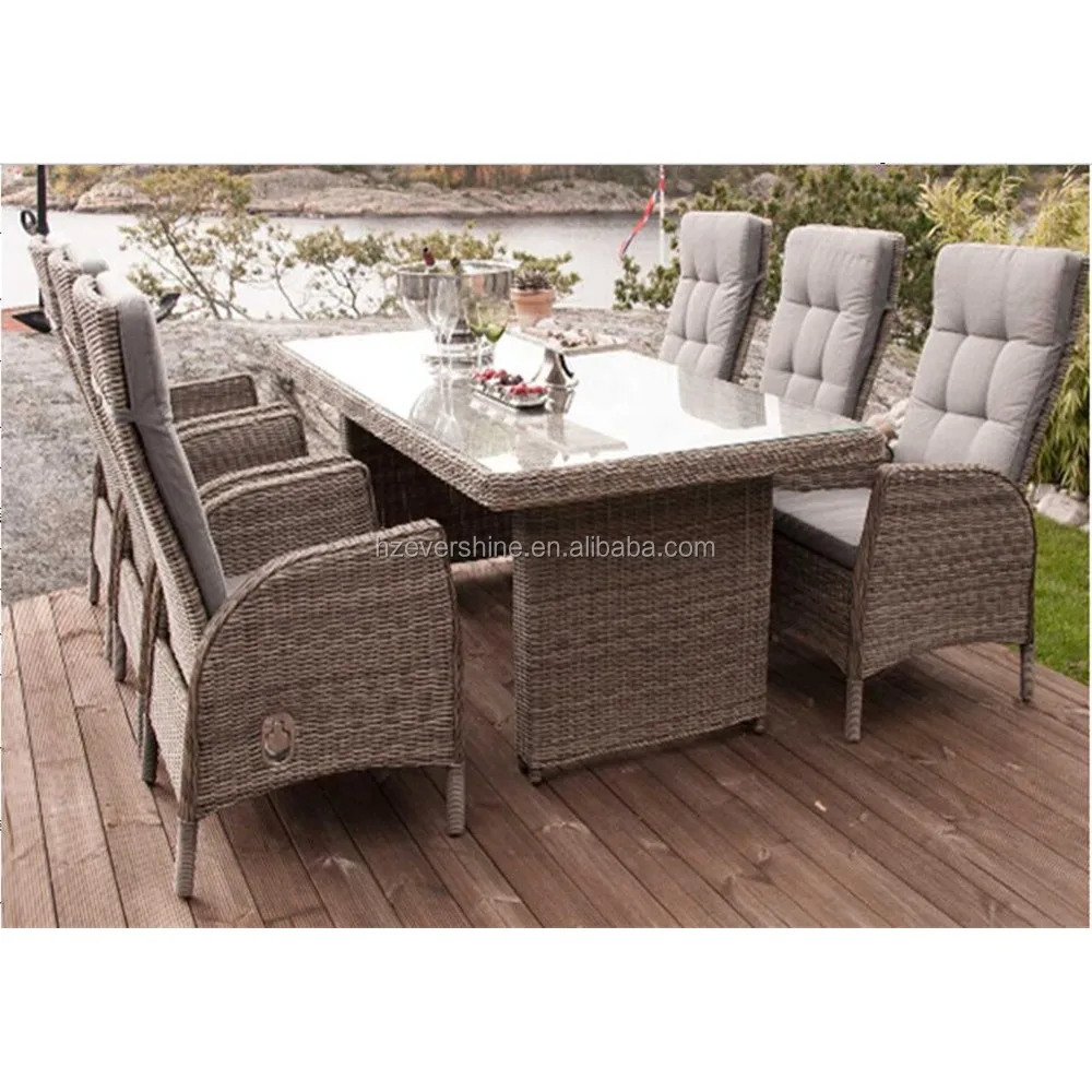 outdoorgarden furniture deluxe round rattan dining set of 7  buy royal  dining setround rattan dinning setoutdoor furniture rattan product on