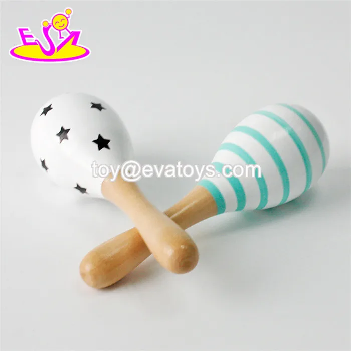 wooden baby maracas