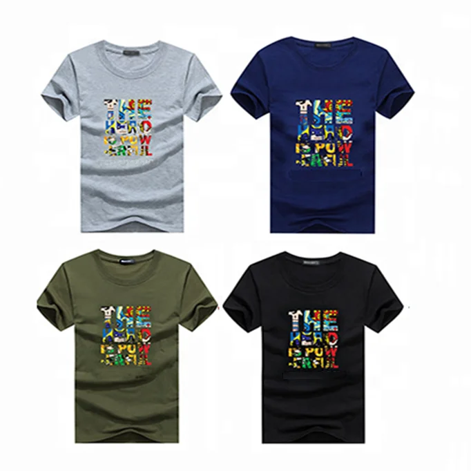 

men's t shirt casual custom sublimation t-shirt printing tshirt, Black;blue;dark blue;gray;green;red;white;yellow