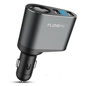FLOVEME Alloy Dual USB Car Charger LED Display
