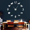 Wall Watch Woodland Animals DIY Giant Wall Clock Forest Farm House Frameless Large Luxury Wall Clocks