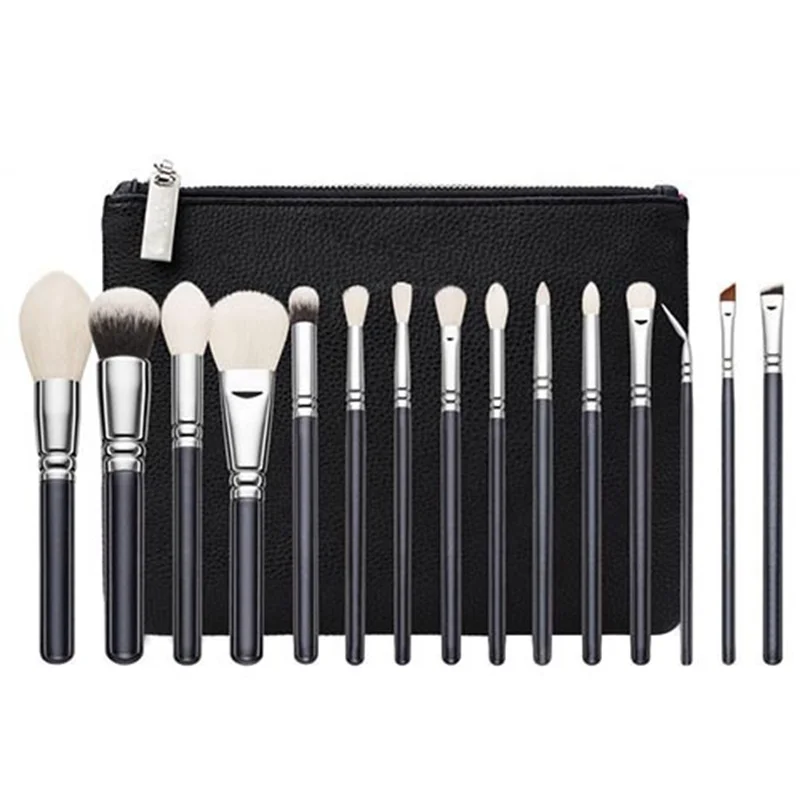 

2019 Highest-quality Natural & Synthetic Cosmetics Brushes 15 Pieces, Black;pink;brown