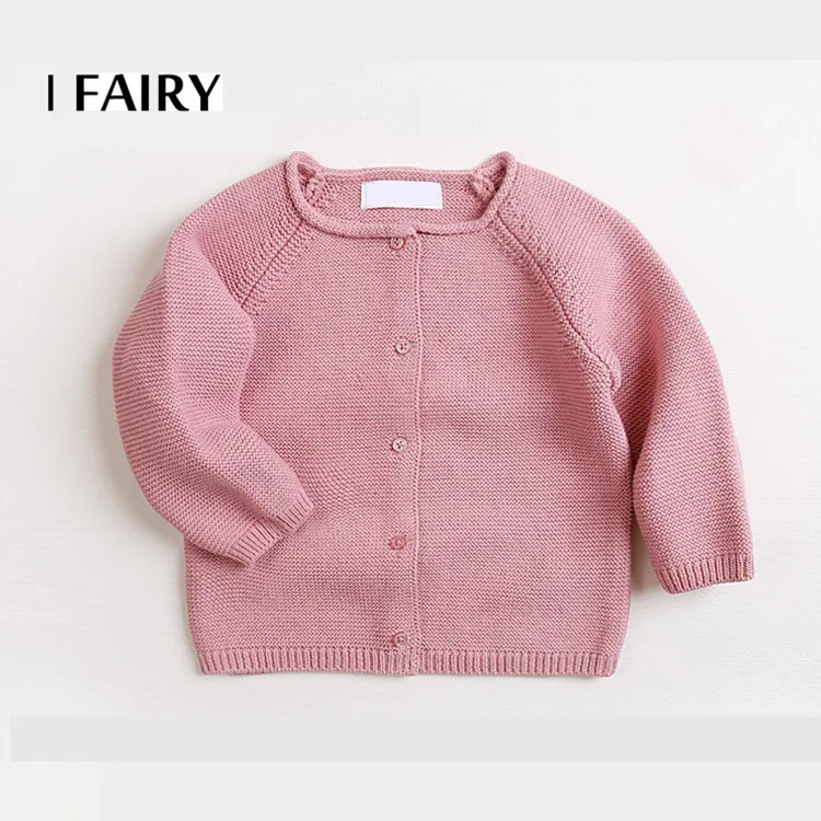 

Small MOQ custom raglan sleeve button down baby knitted cardigan