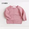 Small MOQ custom raglan sleeve button down baby knitted cardigan