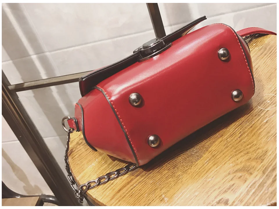 2018 Fashionable Women Cheap Oil PU Leather Crossbody Shoulder bag/ Handbag