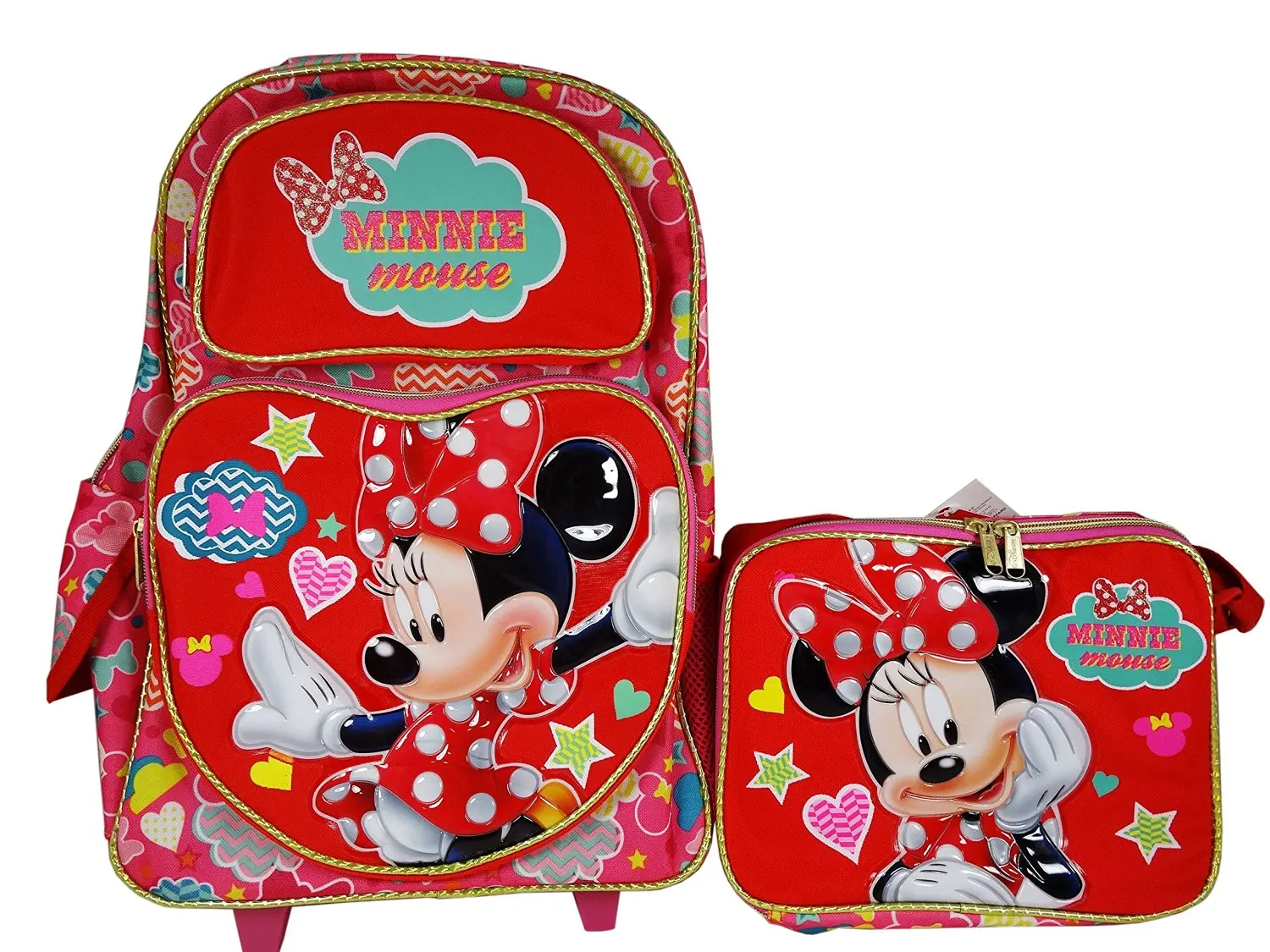 minnie mouse backpack and lunch bag