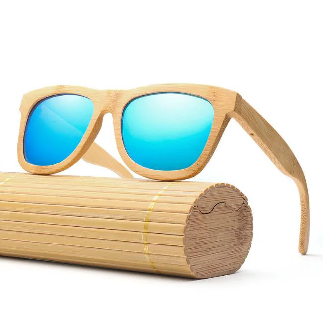 

wholesale small order stock Retro coated bamboo legs polarized sunglasses wooden large frame glasses, 8 colors