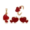 set 025 xuping Multicolor double heart shaped jewelry set showing parents' minds