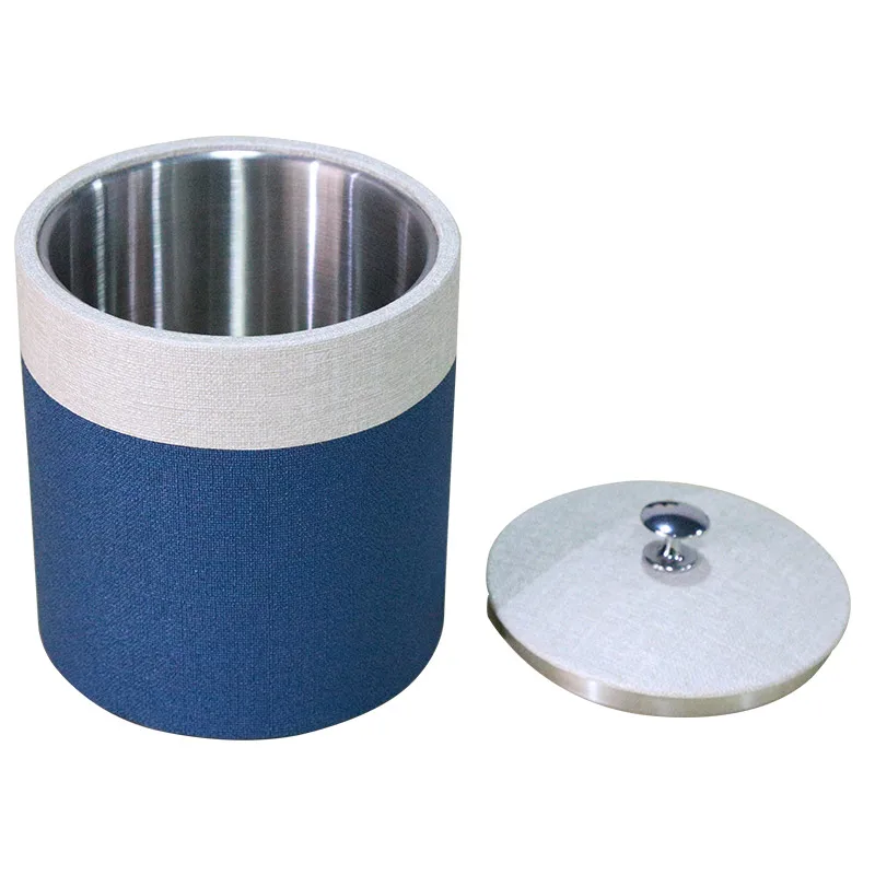 Combination Series Leather Products For Hotel Large Leather Ice Buckets