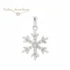 Custom jewellery classic winter snowflake white gold S925 sterling silver pendant