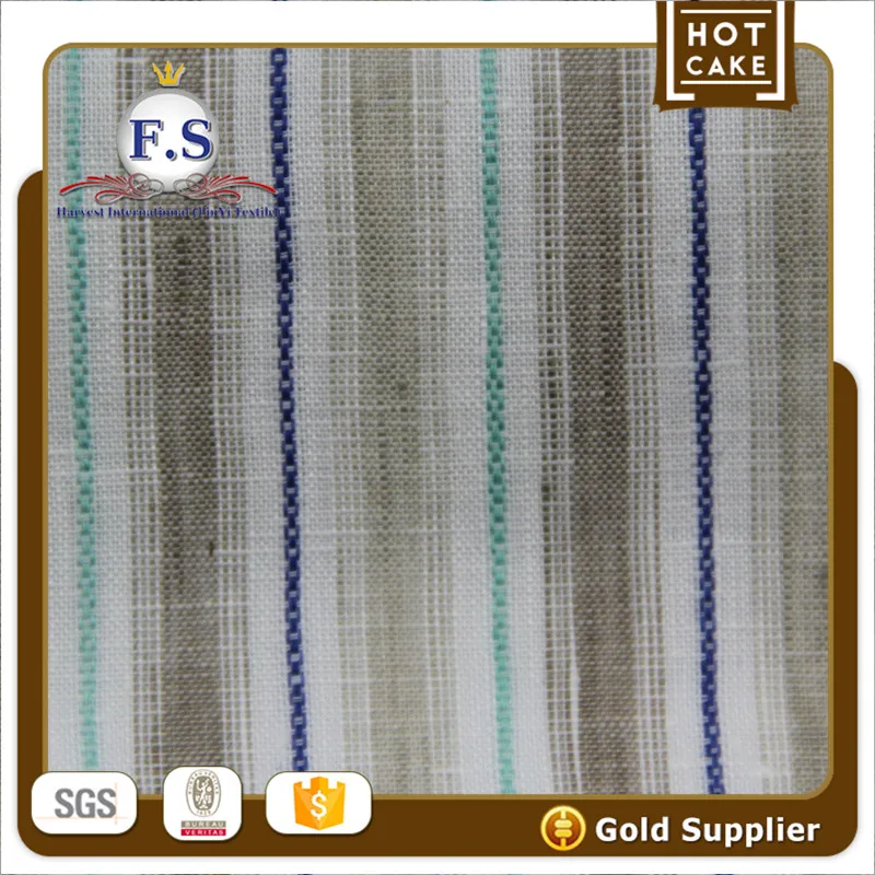 
eco-friendly 100% linen plaid check fabric clothing china shirting textile 