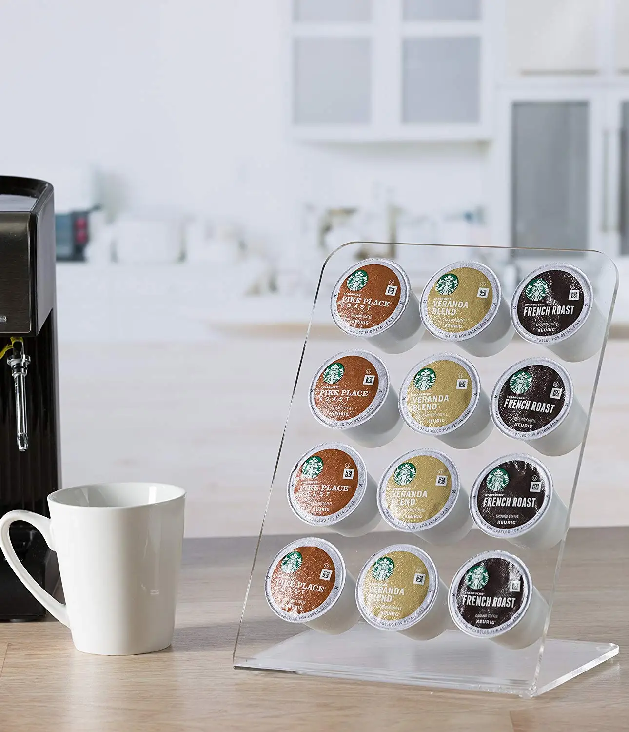 Clear Acrylic Freestanding Nespresso Capsule Storage Rack / Coffee Pod