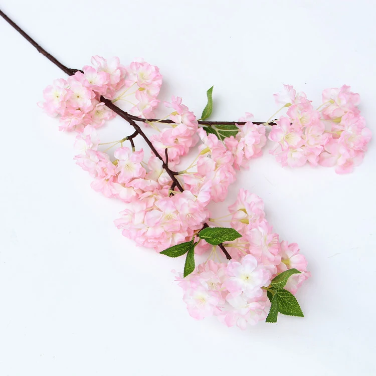 Wholesale Indoor Silk Flowers Cherry Blossom Branches Artificial Sakura