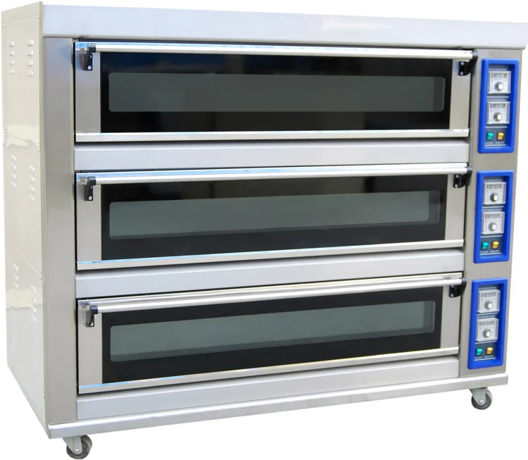 
Commercial bakery electric cake oven 3 deck 9 trays for pizza 