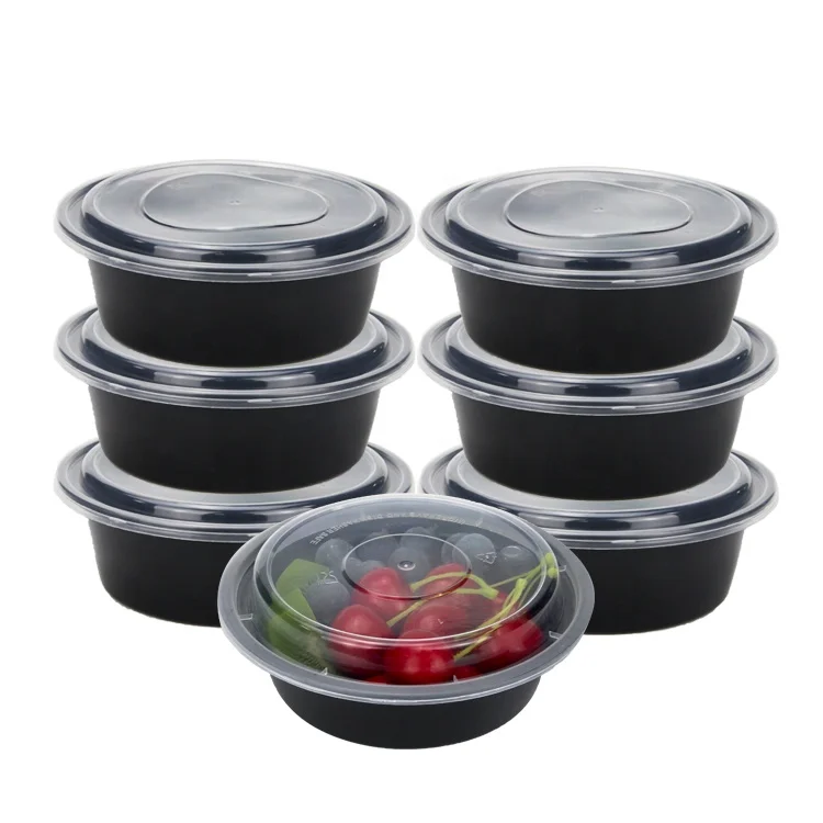 

Biodegradable disposable takeout food containers bowl with lid 1000ml plastic container for food packing, Black/clear/white/customized