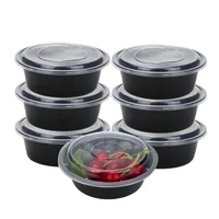 

Biodegradable disposable takeout food containers bowl with lid 1000ml plastic container for food packing