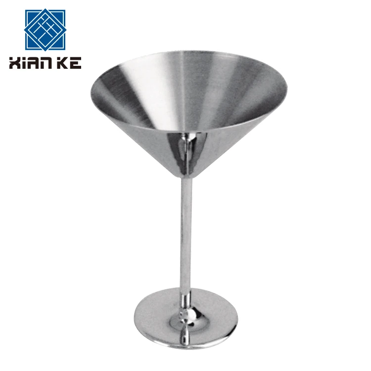 

Fast sampling time 10oz new product stainless steel martini cup wine glass, Silver