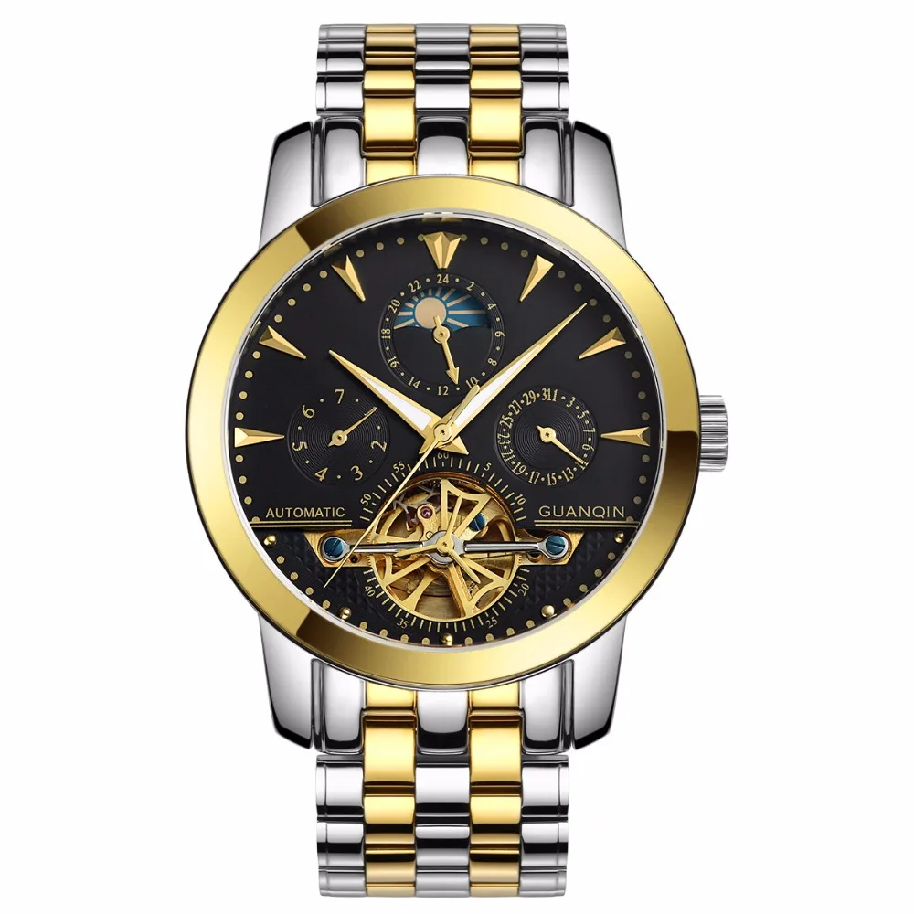 

GUANQIN GQ10028 Men Automatic Mechanical Watch New Arrival Luxury Casual Tourbillon Stainless Steel Watch