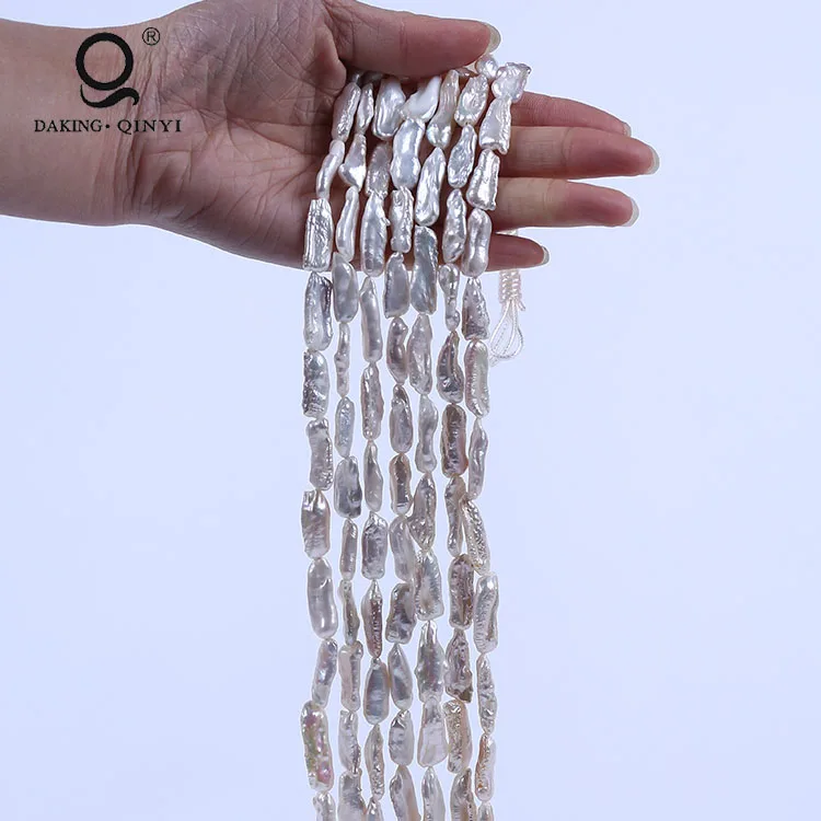 

10X20Mm Freshwater Natural Nuclear Irregular Shape Big Large Size Biwa Pearls