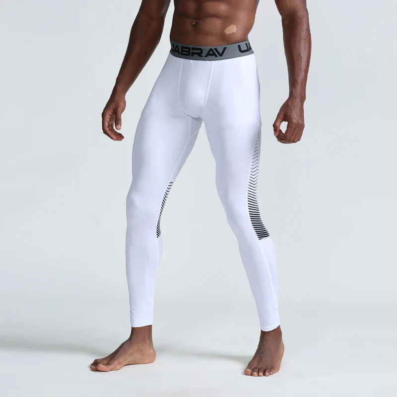 

Tight compression leggings pants men fitness jogging wear custom breathable mesh printed track pants