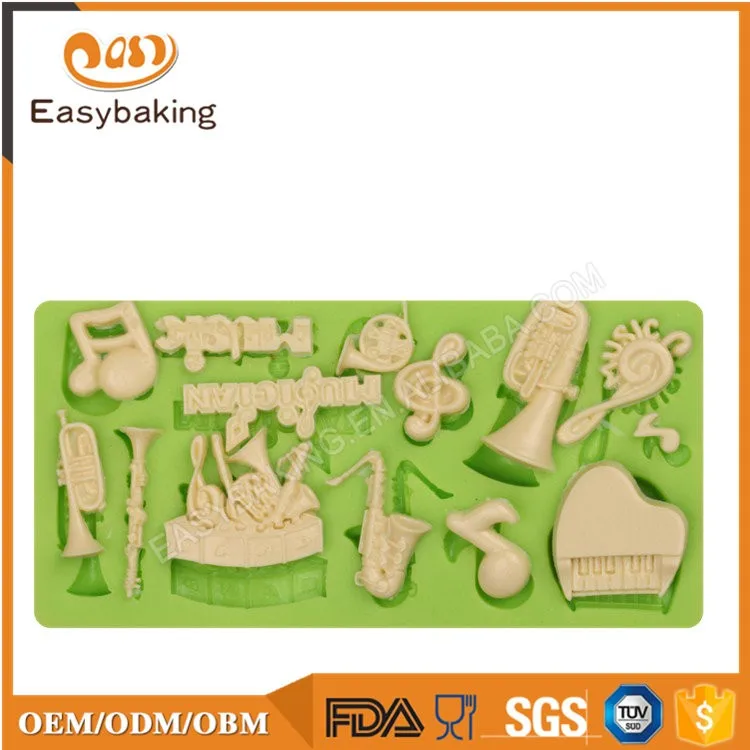 ES-6301 Fashionable instrument shape fondant cake decoration silicone mold