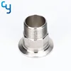 Stainless steel 304/316 sanitary external thread tri-clamp ferrule with hexagon pipe fittings