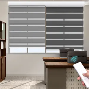 2018 new design korean style motorized zebra combi blinds