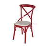 Wholesale wood metal X Cross Back Dining Chair