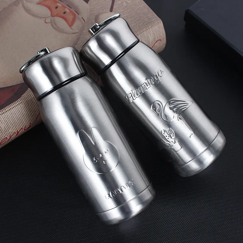 

Embossed Press Flamingo Stainless Steel Thermos 330ML, Silver