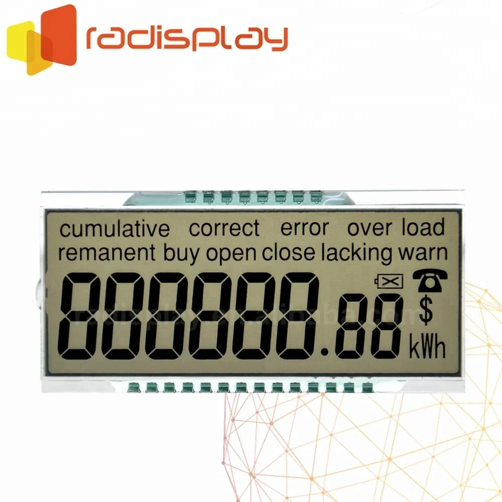 
4 Digit Tn Custom 7 Segment Energy Meter Lcd Display Panel 