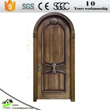 Qatar porte en bois massif arche acajou double porte d'entr&eacute;e