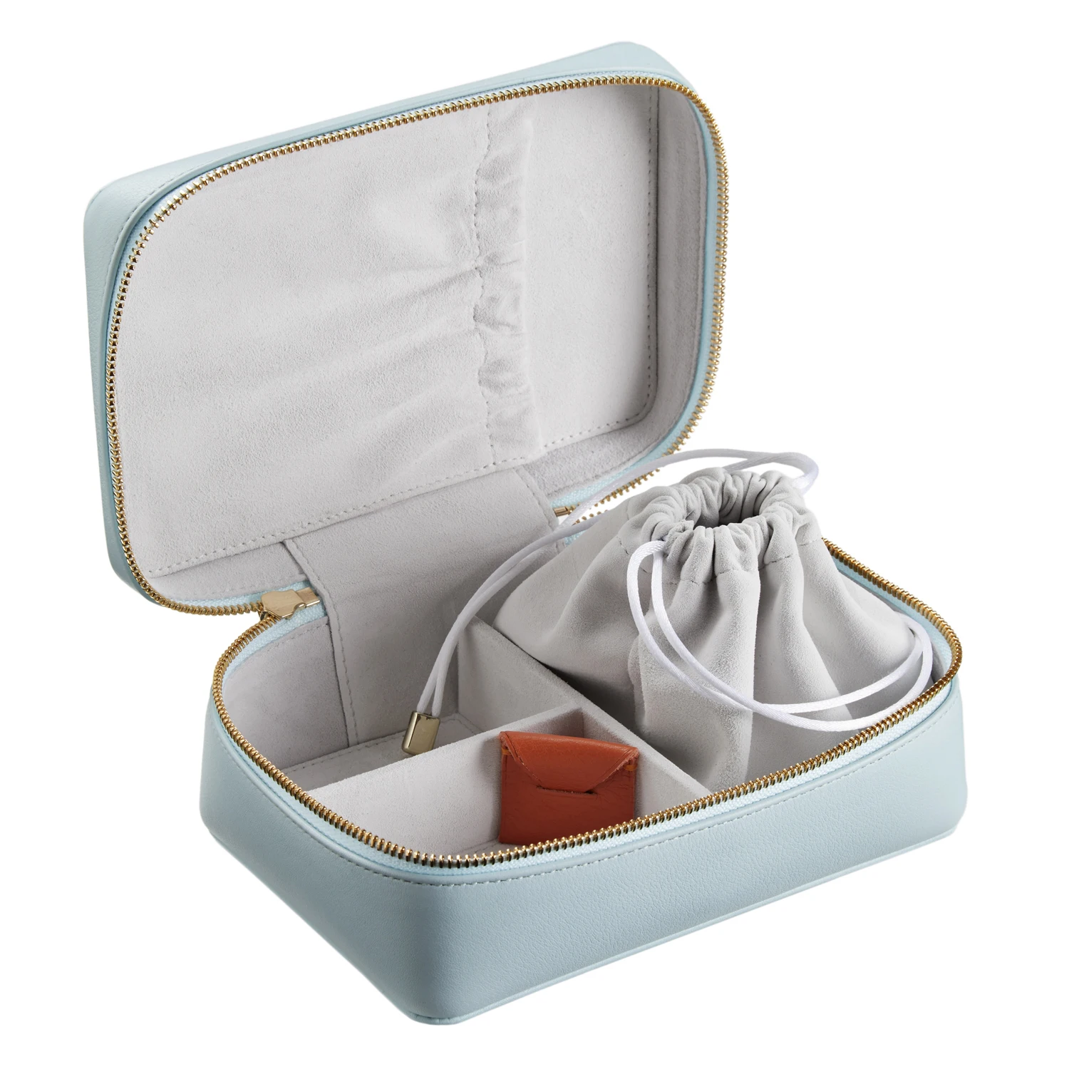 Fashion Design Zipper Jewelry Travel Case Custom Logo Jewellery Box