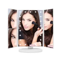 

Tri folding fantastic vanity with led lights hollywood makeup mirror