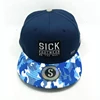 Wholesale custom 6 panel snapback hats caps pin cap Embroidered sport flat brim 100% cotton hat adult structured visor classic