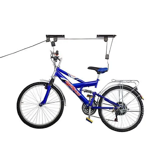 

Bike wall stand bicycle cycling Lift hanger storage garage ceiling, Black