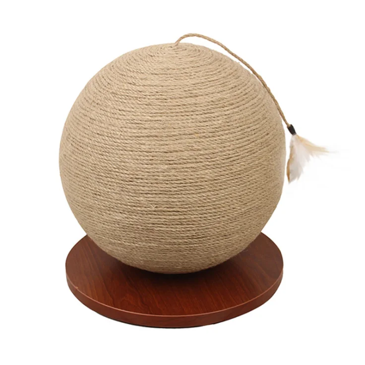 

New design ball shape sisal cat scratcher, Grey, brown