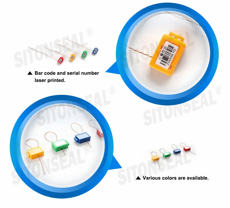 St4009 Tamper Evident Bar Code Electric Security Plastic Meter Seal