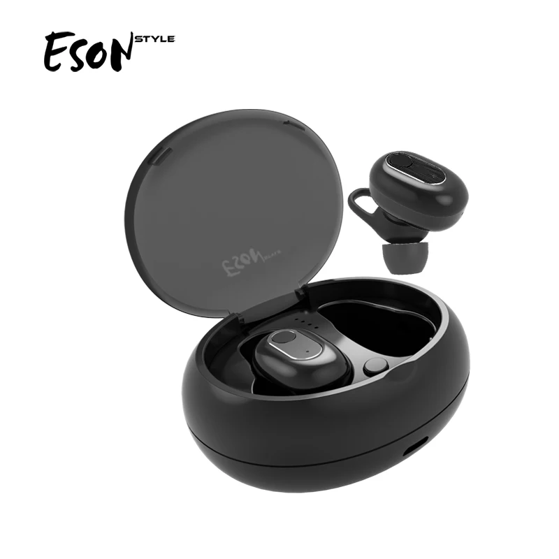 

Eson Style 2019 New design TWS earbuds with charging cases Bluetooth V5.0 wireless earphones