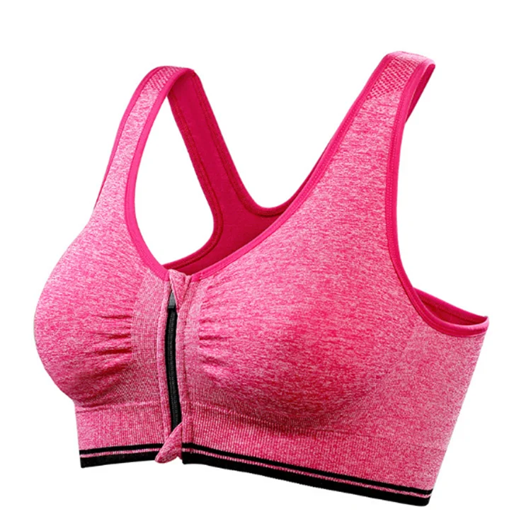 
High Quality Women Front Zipper Fitness Sport Bra 