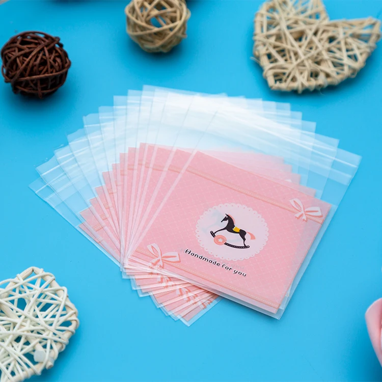 Color Cellophane Cello Bags Card Display Self Adhesive Peel And Seal